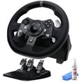 thumbnail image 1 of Logitech G920 Force Motrice Pédales de Roue de Course et au Sol, Retour de Force Réel, Palettes de Vitesses en Acier Inoxydable pour Xbox Série XS, Xbox One, PC - Noir avec Kit de Nettoyage 6Ave, 1 of 8
