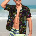 thumbnail image 4 of KLL Men's Hawaiian Shirt Short Sleeve Button Down Beach Shirts-Color Summer, 4 of 6