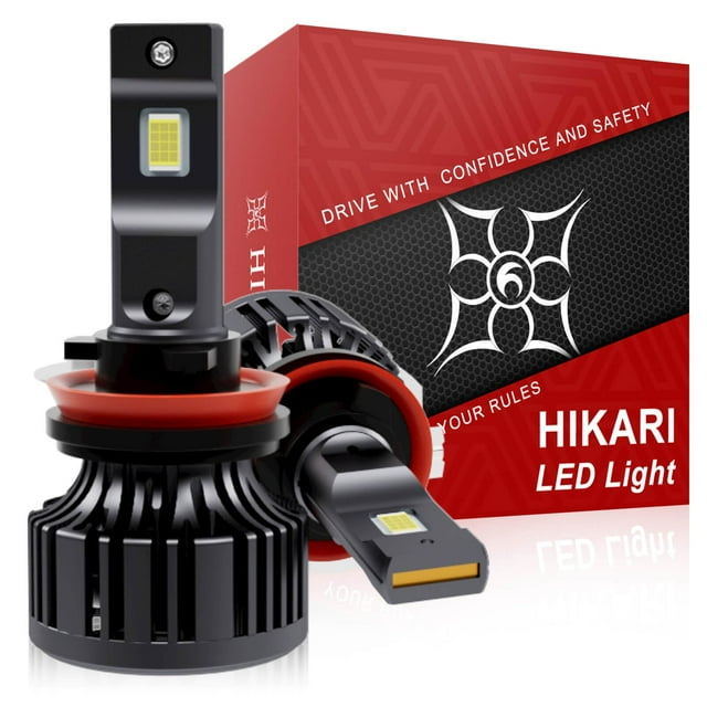 Bombillas LED HIKARI 2025 H11/H8/H9, 45 W, 2000 LM, 6000 K, IP68