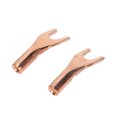 thumbnail image 4 of Conector de pala en Y, tornillos dobles chapados en cobre, bloqueo de 45°, conector de cable de altavoz para 4mm de diámetro, 4 of 8