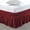 Burgundy Solid, variant on Easy Bedding Elastic Wrap Around Bed Skirt Dust Ruffle, 18-inch Drop, Smooth Soft Bed Frame Cover- Navy Blue Queen