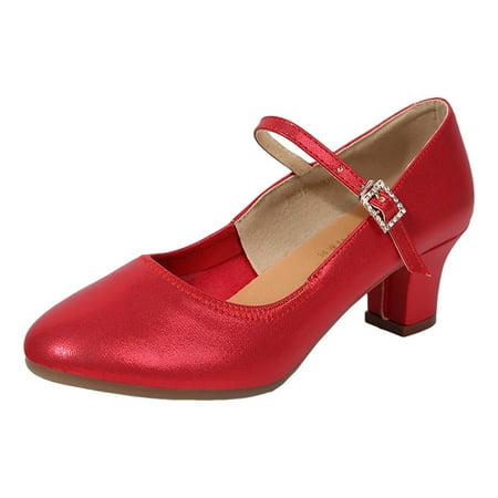 

Pgeraug womens slippers Women Fashion Dancing Rumba Waltz Prom Ballroom Latin Salsa Dance Single Shoes mens slippers Red 38