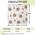 thumbnail image 2 of Square Tablecloth with Elastic Edges 34 * 34 Inch Pioneer Waterproof Rose Spring Flower Blossom Table Cover Washable Indoor and Outdoor for Party Kitchen Dinner Banquet Patio Picnic, 2 of 6
