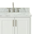 thumbnail image 4 of Ariel Stafford 43 Inch Single Right Offset Oval Sink Vanity With Carrara White Marble Countertop W/0.75" Edge In White, 4 of 11