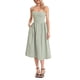 thumbnail image 1 of Vestido midi casual de verano para mujer, sin mangas, sin espalda, vestido de una línea de moda con bolsillos laterales de corte bajo,Green,M, 1 of 8
