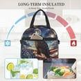 thumbnail image 5 of Goofa Night Sky Bald Eagle Pattern Lunch Bag ,Insulated Lunch Box, Small Leakproof Cooler Food Lunch Containers Reusable High Capacity Lunch Tote Bags, 5 of 8