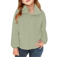 thumbnail image 4 of Ruyang Girls Sherpa Fleece Jacket Kids Mock Neck Zip Up Fuzzy Coat Fall Winter Warm Soft Cozy Long Sleeve Furry Outwear, 4 of 7