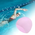 thumbnail image 2 of Gorro de natación sólido de silicona impermeable único de 1 pieza color púrpura claro, 2 of 5