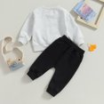 thumbnail image 4 of Fortune 0-3Y Baby Boy Tracksuit Toddler Letter Long Sleeve Sweatshirt Pants 2Pcs Fall Spring Outfits Set, 4 of 9