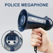 Willstar Simulation Policeman Megaphone Toy Role Play Police Megaphone Speaker with Siren Sound Megaphone Role Play Game Accessory