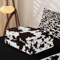 thumbnail image 5 of Erosebridal Classic Cow Hide Spot Zipper Twin Comforter Sets with Fitted Sheet and 2 Pillowcases,Animal Print Zipper Bedding Set For Boys,Black Reversible,4 Pieces, 5 of 7