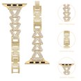 thumbnail image 4 of TECH CIRCLE For Apple Watch Band 38mm 40mm 41mm Series 9 8 7 6 5 4 3 2 1 SE for women, Bling Replacement Bracelet iWatch Band, Sparkle Diamond Rhinestone Stainless Steel Metal Wristband,Gold, 4 of 6