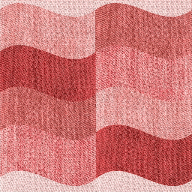 Ahgly Company Machine Washable Indoor Square Transitional Light Coral Pink Area Rugs, 4' Square