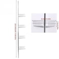 thumbnail image 5 of Vobor Bathroom Shower Corner Metal Tension Pole Adjustable 4 Baskets Storage Rack Shelf, 5 of 7