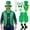 Green fake beard, variant on Alaiyaky 12 Pcs St Patrick's Day Costume Adult Green ST Patrick Day Costume Set Shamrock Hat with Faux Mustache St. Patrick Vest Beaded Shamrock Necklaces for Irish Party Decor