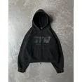 thumbnail image 1 of Sudadera con capucha de gran tamaño con cremallera y estampado de letras personalizadas de estilo americano para mujer, sudadera holgada retro estilo Harajuku de calle Y2k para hombre, 1 of 4