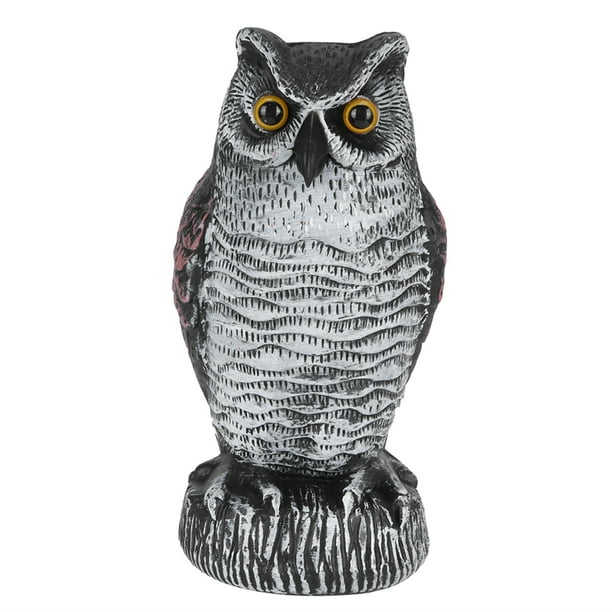 Estatua de búho artificial de imitación, decoración para jardín al aire libre, repelente de plástico, señuelo de caza 1021‑1