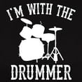 thumbnail image 3 of CafePress - I'm With The Drummer Women's Classic T Shirt - Women's Traditional Fit Dark T-Shirt, 3 of 4