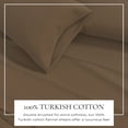 thumbnail image 2 of Great Bay Home Solid Flannel Sheet Set - 100% Turkish Cotton - Double Brushed - Queen, Dark Taupe, 2 of 6