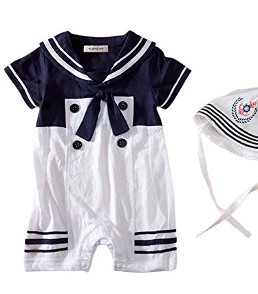baby boy sailor romper