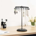 thumbnail image 2 of 13.3 Inch Black Metal Rotating Jewelry Stand Organizer for Necklaces and Bracelets B, 2 of 5