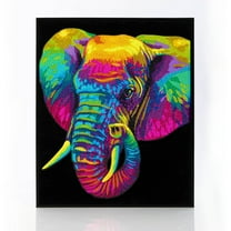Diamond Dotz Neon Flock Elephant Diamond Painting Kits for Adults - Colorful Diamond Art Kits a Relaxing Creative Craft Kit with Dotz Gems 18x14
