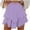 Purple, variant on fheaev Flowy Shorts for Women Boho Ruffled Tiered Skorts High Waist Mini Skirts Tennis Golf Comfy Shorts Solid Color Summer Pleated Athletic Skirt