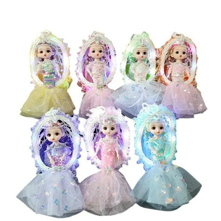 

Cute Princess Toy Cute Baby Doll/Mermaid/Cat with Lighted Basket