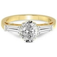 thumbnail image 3 of 4 Carat IGI Certified Oval Shape Lab Grown Diamond Engagement Ring | 14K Yellow Gold |adison Three Stone Side Baguette Diamond Ring | FG-VS1-VS2 Quality Friendly Diamonds, 3 of 4