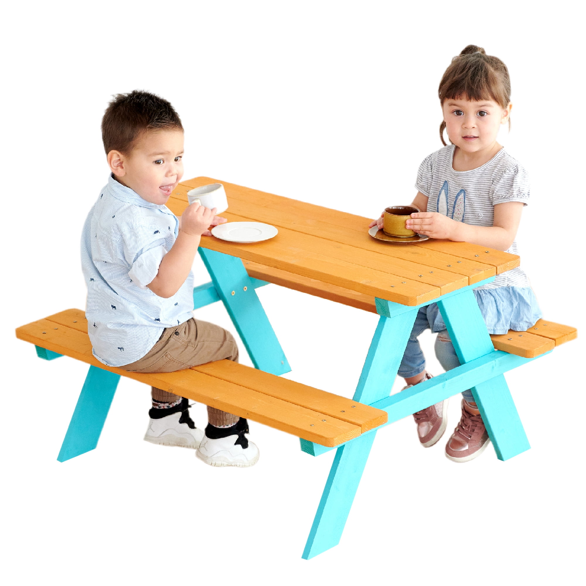 Round Premium children's Picnic bench Kids Wooden Picnic Table