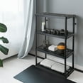 thumbnail image 4 of Gracious Living 4 Shelf Fixed Height Ventilated Heavy Duty Storage Unit, Black, 3 Pack, 4 of 12