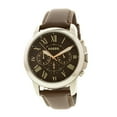 thumbnail image 1 of Fossil Men's Grant FS4813IE Silver Leather Japanese Quartz Fashion Watch, 1 of 4