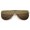 Gold / Brown, variant on sunglassLA Unisex Futuristic Rimless Metal Crossbar Nuetral Colored Mono Lens Shield Sunglasses 64mm (Gold / Brown) - 65mm