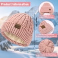 thumbnail image 7 of KOITHOT 3 Pcs Women Winter Beanie Hat Gloves Scarf Set, Chenille Winter Hat with Thick Soft Touch Screen Gloves Long Warm Scarf Knitted Pink, 7 of 7