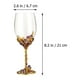thumbnail image 3 of Copas de vino esmaltadas de copa de vino decoradas con iris de 2 piezas (dorado), 3 of 7