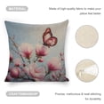 thumbnail image 4 of butterfly pink flower linen throw pillowcase decoration pillowcase gifting preferred 24x24 inch cushion cover 2 sets sofa pillowcase sofa bedroom living room car, 4 of 7