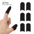 thumbnail image 3 of Uxcell Mobile Gaming Finger Sleeve Controller Finger Thumb Sleeve Gloves 3 Color, Carbon Fiber Anti Sweat, Pack of 30, 3 of 6