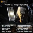 thumbnail image 2 of AGM G3 Flagship Ultra Rugged Smartphone Android 15, 6.72 Inch FHD 120Hz Display, MTK Dimensity 7300, 33W PD Fast/Wireless/Reverse Charging, 10000mAh,Black,6.72", 2 of 8