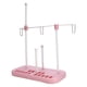 thumbnail image 4 of Accesorio de costura doméstica Soporte de hilo de bordar de triple cono rosa para máquinas de coser, 4 of 8