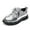 Silver, variant on HXWCHs Versatile Boys Fashion Sneakers for Playful Performances Stylish On Lace Up Shoes with Soft Listed Sole for Everyday Wear 8-9 Years Black