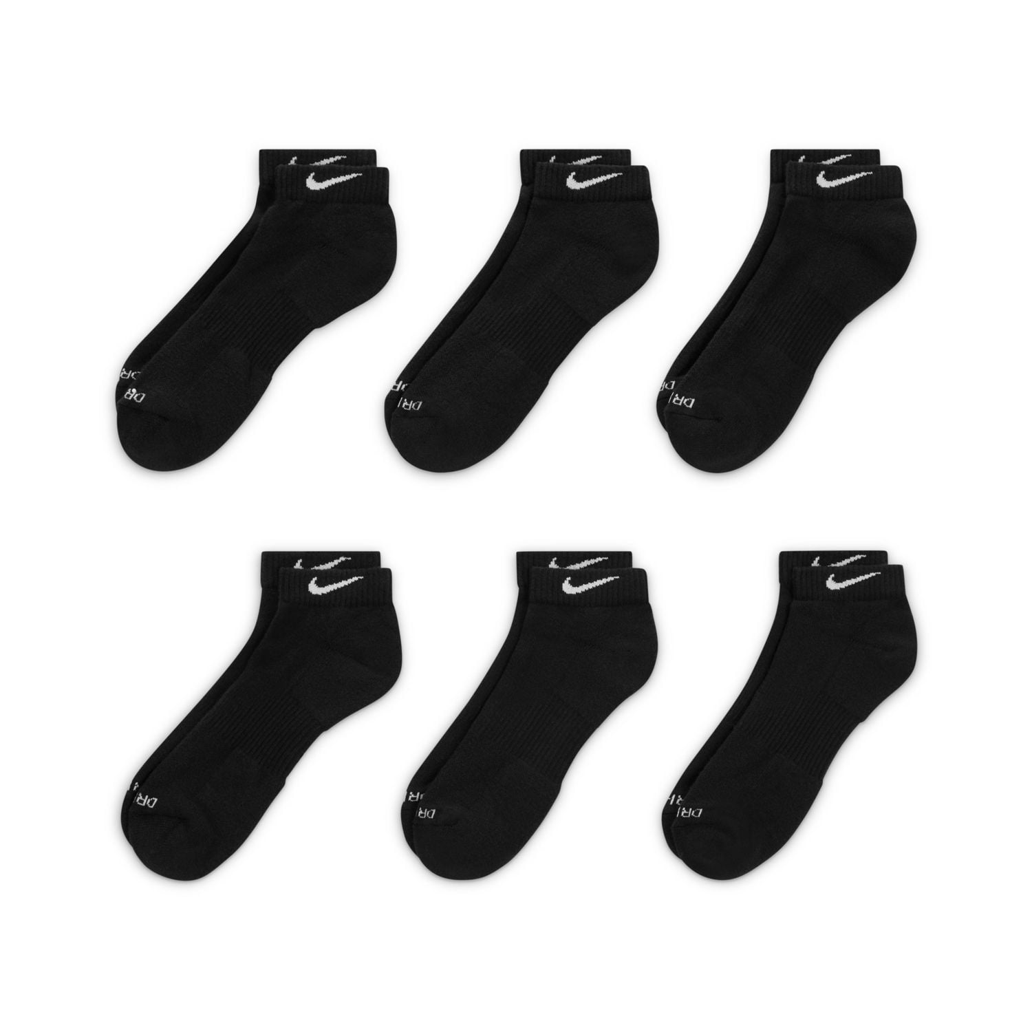 nike men's socks dri fit low cut 6 pack