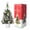 Silver, variant on Lighted 45CM Mini Desktop Christmas Tree with Star Topper, Baubles, Bows & Pine Cones, Tabletop Xmas Ornament Decor for Home Office Bar Store