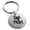 Silver, variant on Black Stainless Steel Pixel I Heart Mom Small Medallion Circle Charm Keychain Keyring
