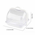 thumbnail image 3 of Clear Plastic Flip-Top Bread Cake Storage Box | 8.38x8.38x7.08 Inch Food Container with Secure Lid | Kitchen Pantry Organization for Baked Goods, 3 of 6
