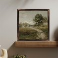 thumbnail image 2 of Art Prints :Rustic Square Framed Wooden Art Prints Wall Art, Classical Landscape Wall Decor Rural Road Scenery Farmhouse Room Decor for Bathroom Bedroom Living Room（08X 08in）, 2 of 8