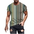 thumbnail image 2 of Qertyioot T-shirt à Manches Courtes Imprimé pour Hommes Col Rond Mode Décontractée Manches Courtes Liquidation, 2 of 5