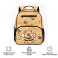 thumbnail image 6 of Pzuqiu Bee Capybara Toddler Backpack for Girls 4-6 Cute School Backpack Small 13.5 Inch Preschool School Bag for Kindergarten Mini Girls Kids Bookbag with Front Pocket, 6 of 7
