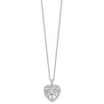 thumbnail image 5 of Auriga Fine Jewelry 925 Sterling Silver 1 mm CZ Tree of Life Heart Necklace 20" for Women, 5 of 6