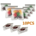thumbnail image 1 of Moeima Sacs de Rangement Alimentaires Réutilisables 10 Pcs Sacs de Congélation Gratuits Extra Épais Étanches Réutilisables pour Salade Fruits, 1 of 3