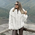 thumbnail image 6 of Faux Fur Coat Women Warm Fluffy Short Faux Fur Jacket Long Sleeve Lapel Open Front Outwear, 6 of 6